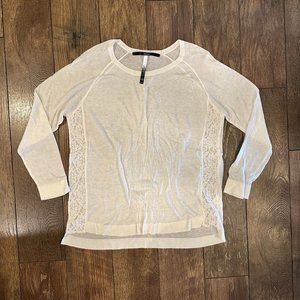 XL Kensie Eliza Scoop Neck Lace Sweater